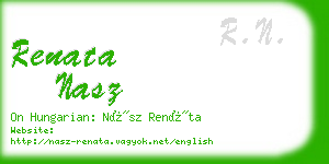 renata nasz business card